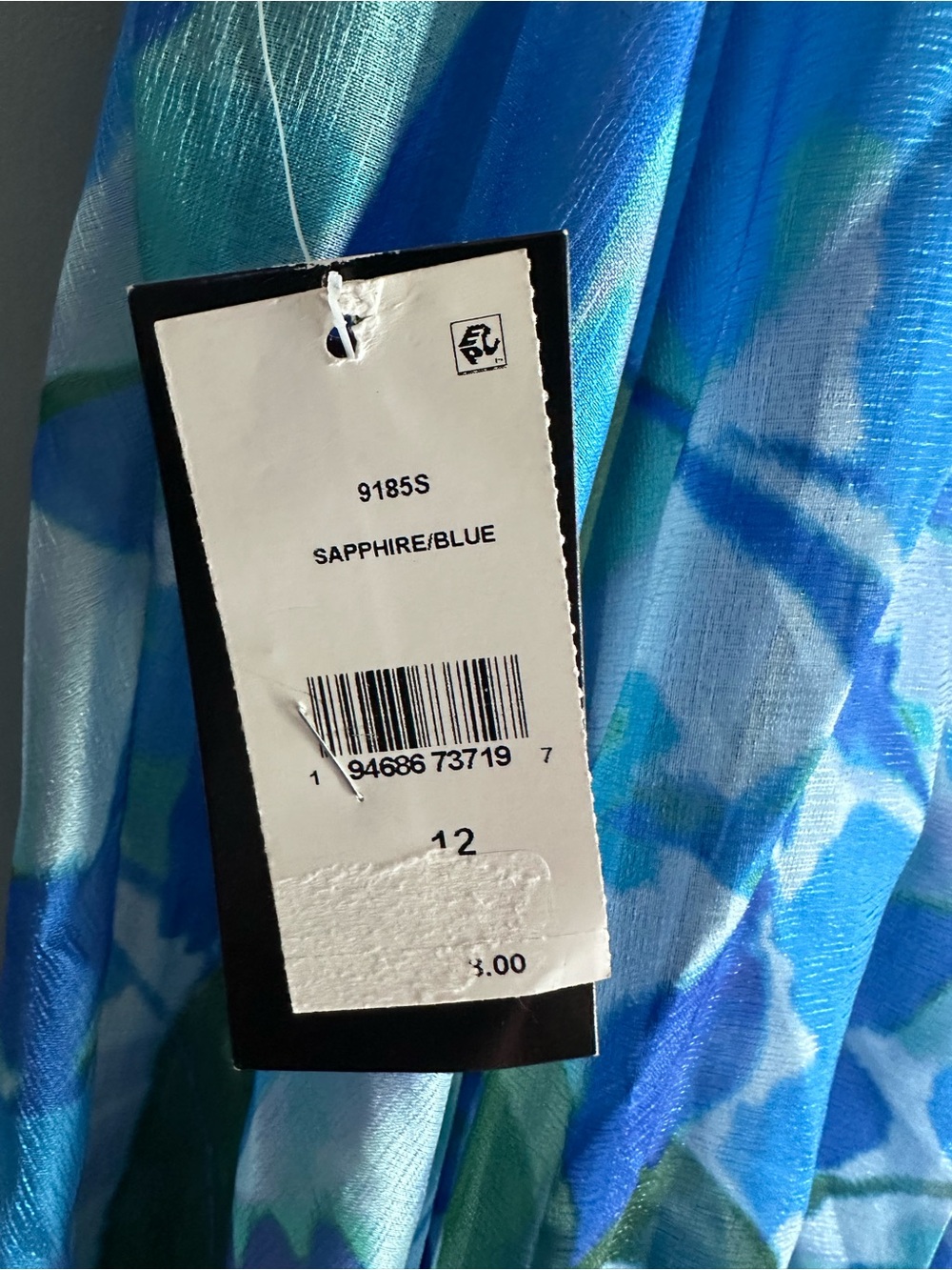 Taylor Blue and Green Floral Halter Maxi Dress - Picture 4 of 6